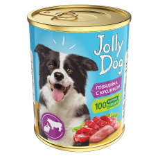 Консервы мясные для собак «Jolly Dog», Говядина с кроликом, 350г